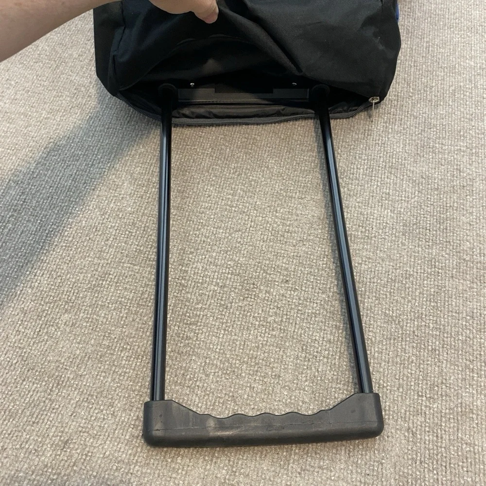 Wrangler NFR Las Vegas PRCA Blue Western Rodeo Rolling Duffle Bag Luggage